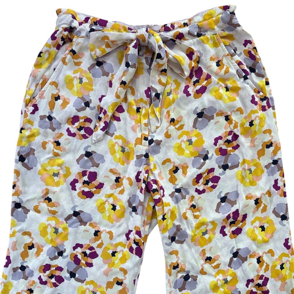 Anthropologie Maeve Aliana Island Floral Print Wide Leg Pants Size 14 - Picture 3 of 6